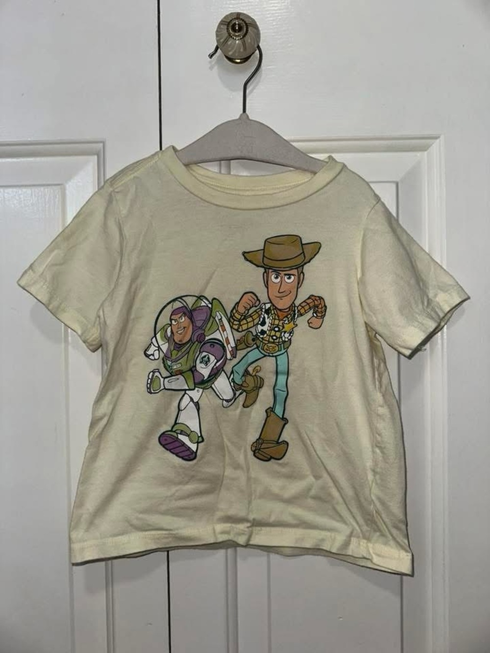 Toy Story Crewneck T-Shirt for Kids - Cream with Buzz & Woody